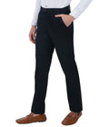 Living Legend Men Smoky Black Twill slim fit Mid Rise Casual Trouser