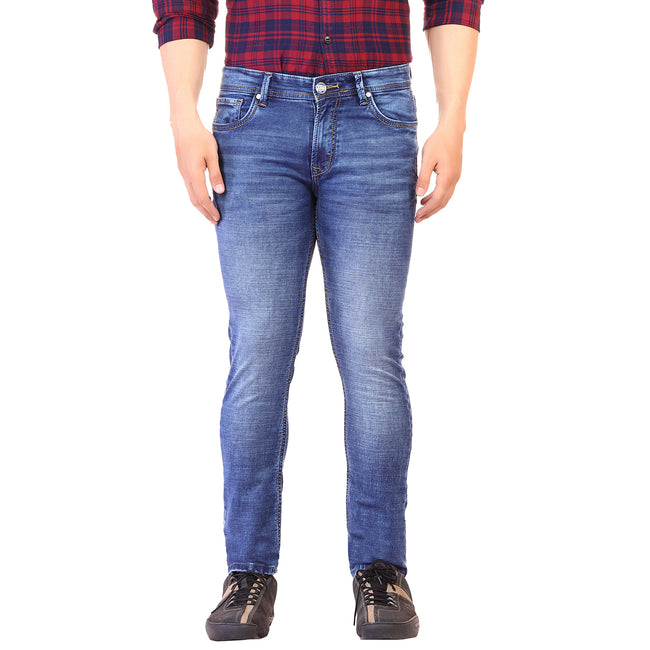 Living Legend Men Ice Blue Slim Fit Low-Rise Stretchable Jeans