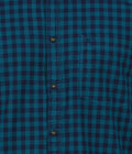 Living Legend Men Green Black Checked Cotton Slim Fit Full Sleeve Casual Shirt