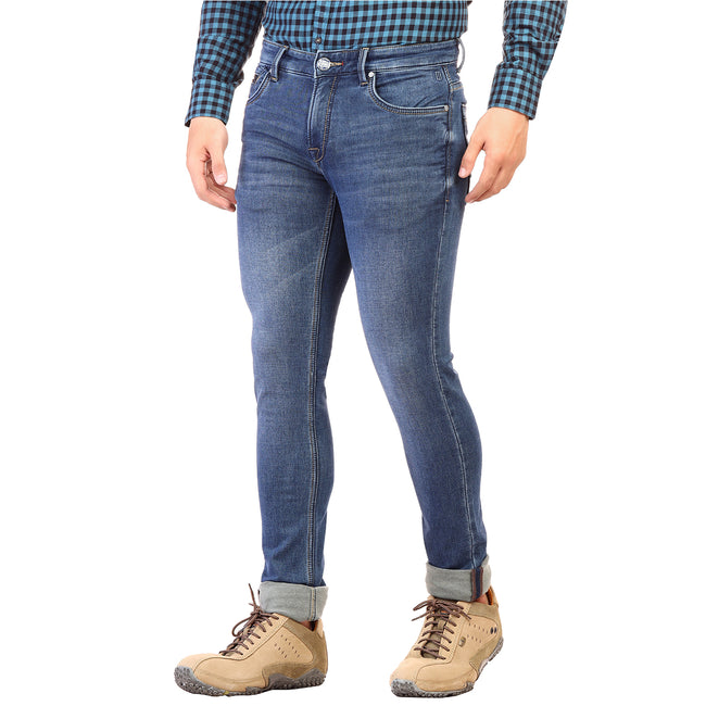 Living Legend Men Blue Slim Fit Low-Rise Stretchable Jeans