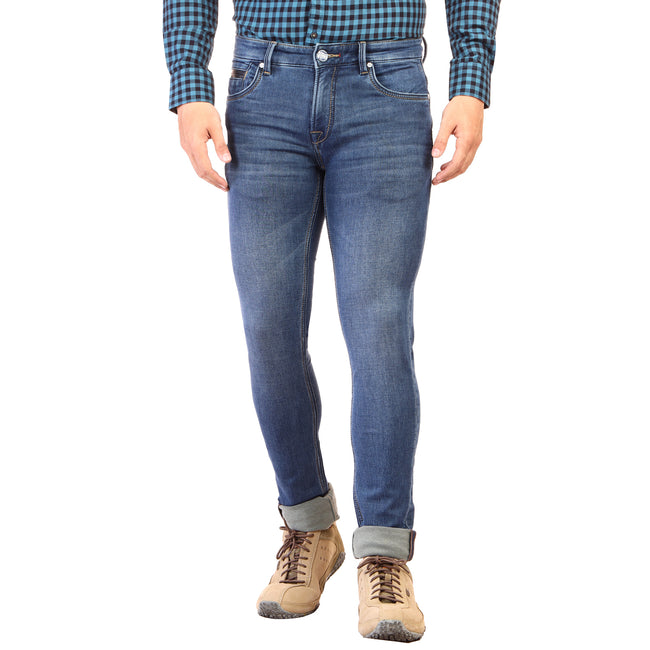 Living Legend Men Blue Slim Fit Low-Rise Stretchable Jeans