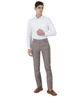 Living Legend Men Bean Dobby Slim fit Low Rise Stretch Casual Trouser