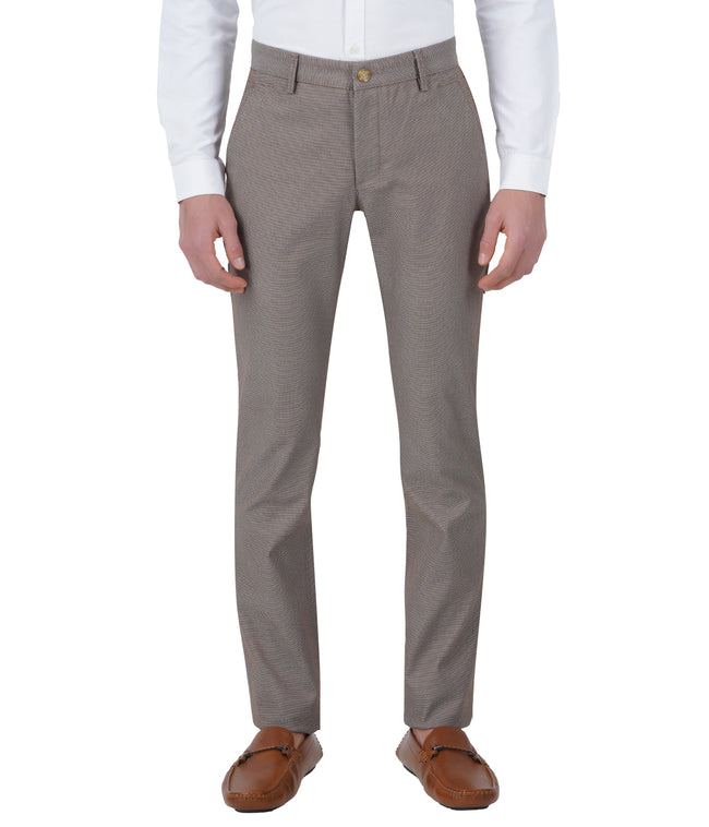 Living Legend Men Bean Dobby Slim fit Low Rise Stretch Casual Trouser