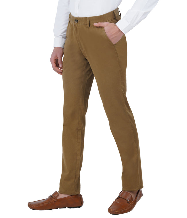 Living Legend Men Hazelwood Printed Slim fit Low Rise Stretch Casual Trouser