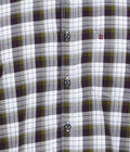 Living Legend Men White Maroon Checked Cotton Slim Fit Full Sleeve Casual Shirt