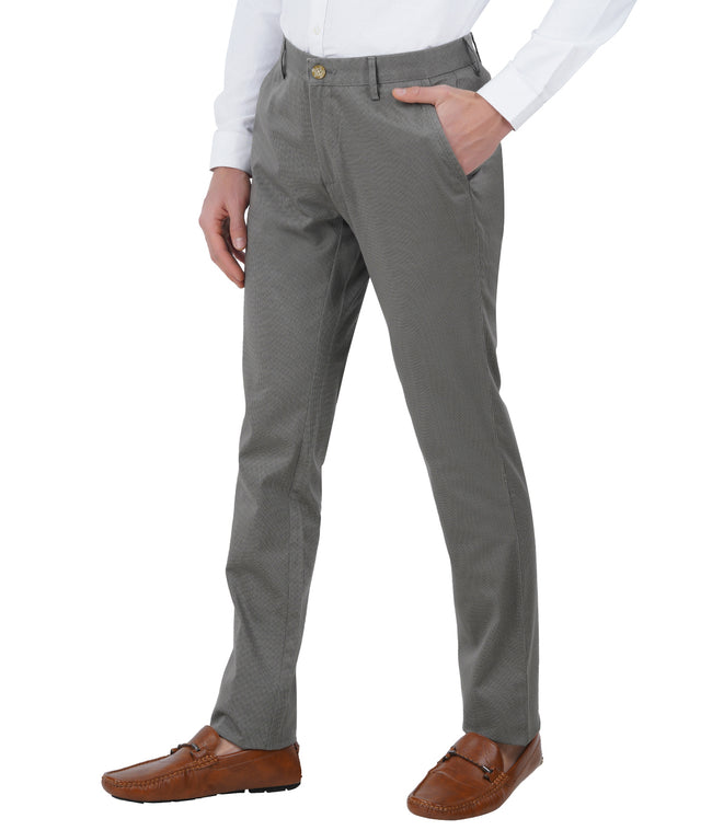 Living Legend Men Platinum Printed Slim fit Low Rise Stretch Casual Trouser