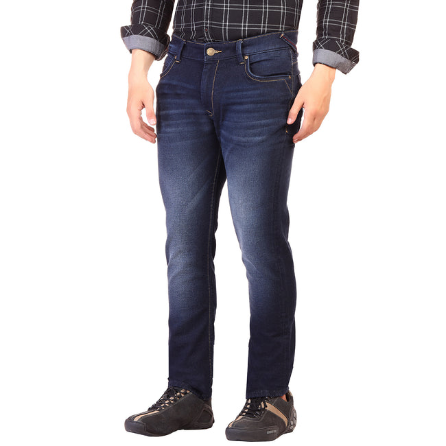 Living Legend Dark Blue Slim Fit Low-Rise  Stretchable  Jeans