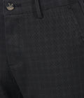 Living Legend Men Liquorice checks Slim fit Low Rise Stretch Casual Trouser