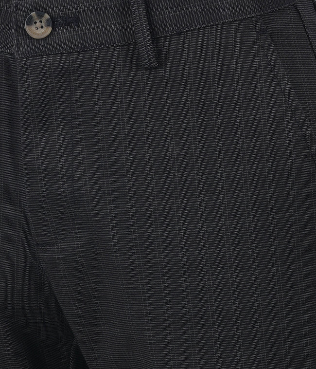Living Legend Men Liquorice checks Slim fit Low Rise Stretch Casual Trouser