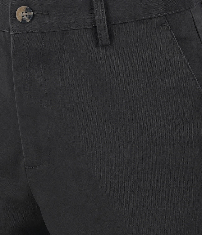 Living Legend Men Elephant Grey Twill slim fit Mid Rise Casual Trouser
