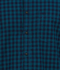 Living Legend Men Green Black Checked Cotton Slim Fit Half Sleeve Casual Shirt