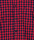 Living Legend Men Red Black Checked Cotton Slim Fit Half Sleeve Casual Shirt