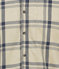Living Legend Men Beige Black Checked Cotton Slim Fit Half Sleeve Casual Shirt