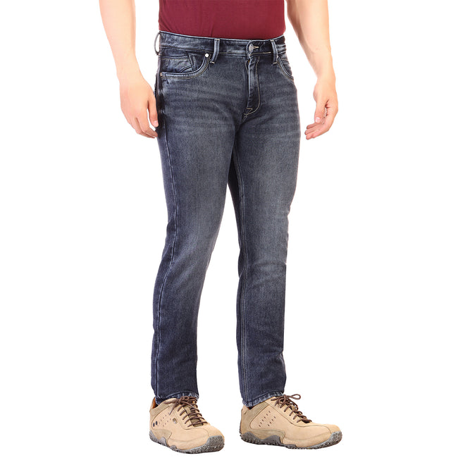 Living Legend Men Grey Black Slim Fit Low-Rise Stretchable Jeans
