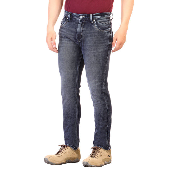 Living Legend Men Grey Black Slim Fit Low-Rise Stretchable Jeans