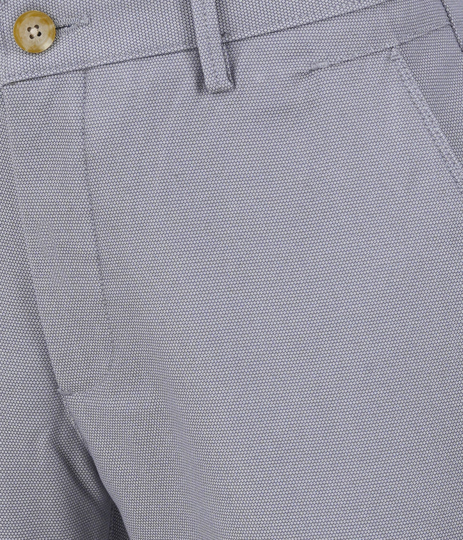 Living Legend Men Cadet Grey Dobby Slim fit Low Rise Stretch Casual Trouser