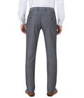 Living Legend Men Penn Blue Dobby Slim fit Low Rise Stretch Casual Trouser