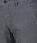Living Legend Men Penn Blue Dobby Slim fit Low Rise Stretch Casual Trouser