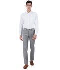 Living Legend Men Black Olive Checks Slim fit Low Rise Stretch Casual Trouser