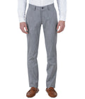 Living Legend Men Prussian Blue checks Slim fit Low Rise Stretch Casual Trouser