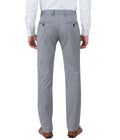 Living Legend Men Prussian Blue checks Slim fit Low Rise Stretch Casual Trouser