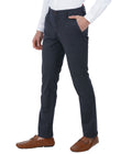 Living Legend Men Duke Blue checks Slim fit Low Rise Stretch Casual Trouser