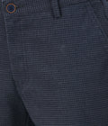 Living Legend Men Duke Blue checks Slim fit Low Rise Stretch Casual Trouser