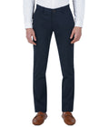 Living Legend  Men Oxford Blue Printed Slim fit Low Rise Stretch Casual Trouser