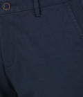 Living Legend  Men Oxford Blue Printed Slim fit Low Rise Stretch Casual Trouser