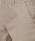 Living Legend Men Wheat Dobby Slim fit Low Rise Stretch Casual Trouser
