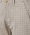 Living Legend Men Sand Castle checks Slim fit Low Rise Stretch Casual Trouser
