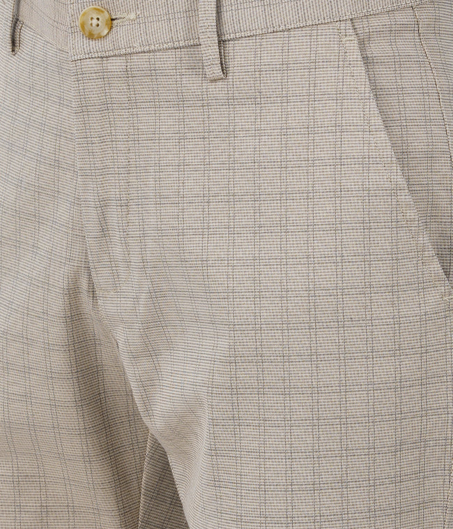 Living Legend Men Sand Castle checks Slim fit Low Rise Stretch Casual Trouser