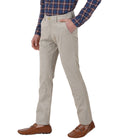 Living Legend Men Sand Castle checks Slim fit Low Rise Stretch Casual Trouser