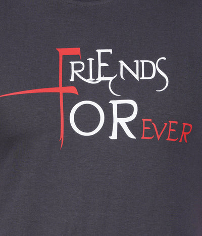 Living Legend Men Dark Grey Slim Fit Round Neck T - Shirt