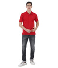 Living Legend  Men Red Slim Fit Polo T - Shirt