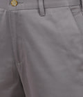 Living Legend Men Taupe Grey Satin slim fit Mid Rise Casual Trouser