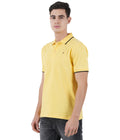 Living Legend  Men Yellow Slim Fit Polo T - Shirt