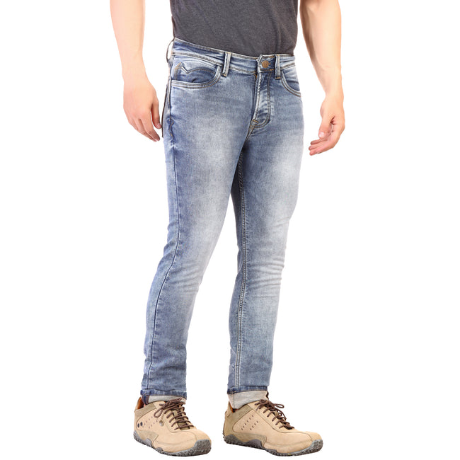 Living Legend Indigo Light Blue Tint Slim Fit Low-Rise  Stretchable  Jeans