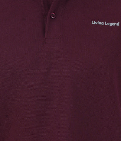 Living Legend  Men Maroon Slim Fit Polo T - Shirt
