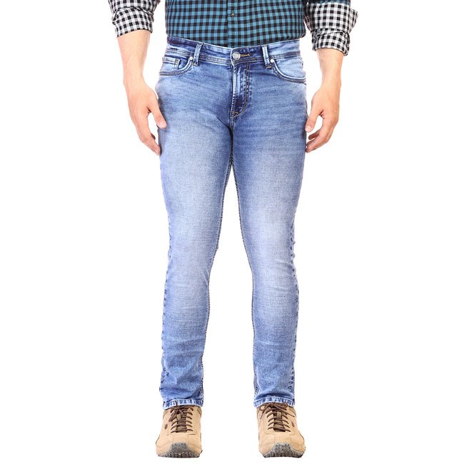 Living Legend Men Light Blue Slim Fit Low-Rise Stretchable Jeans