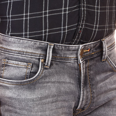 Living Legend  Men Charcoal Grey Slim Fit Low-Rise  Stretchable  Jeans