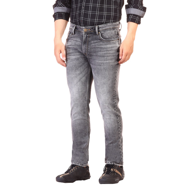 Living Legend  Men Charcoal Grey Slim Fit Low-Rise  Stretchable  Jeans