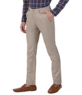 Living Legend Men Wheat Dobby Slim fit Low Rise Stretch Casual Trouser